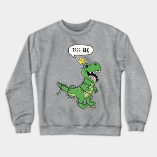 Tree-Rex Christmas Dinosaur Crewneck Sweatshirt